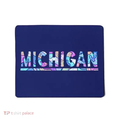 Michigan Patterned Curves Logo Mousepad