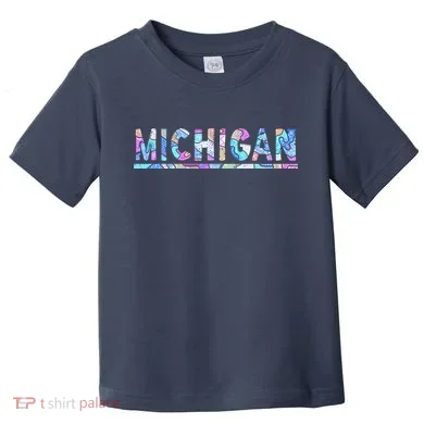 Michigan Patterned Curves Logo Toddler T-Shirt