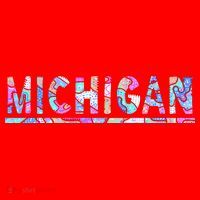 Michigan Patterned Curves Logo Santa Hat thumb 1