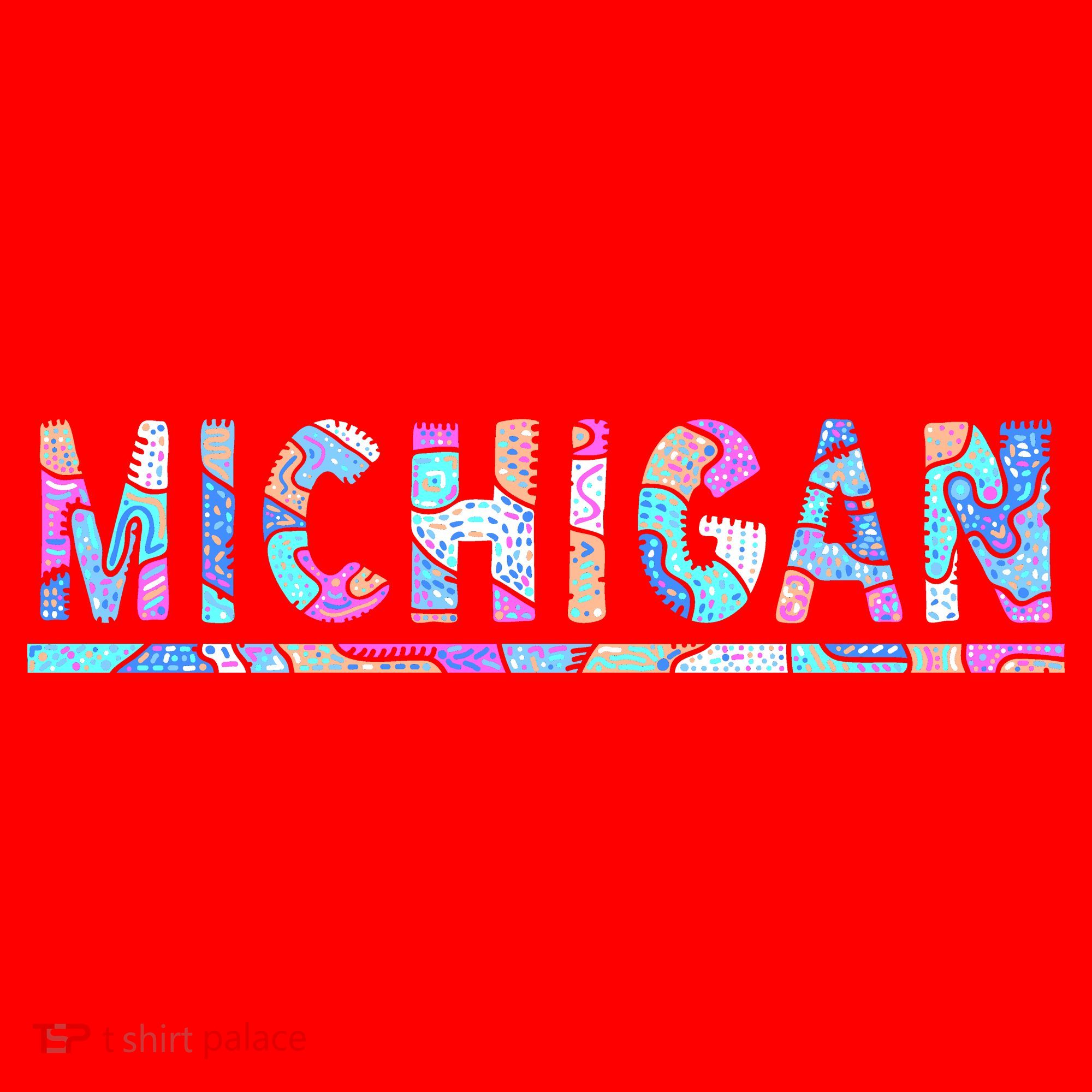 Michigan Patterned Curves Logo Santa Hat