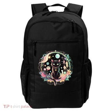 Moon Phases Crystal Witchy Cute Black Cat Kawaii Pastel Goth Backpack