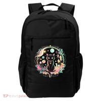Moon Phases Crystal Witchy Cute Black Cat Kawaii Pastel Goth Backpack thumb 0