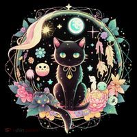 Moon Phases Crystal Witchy Cute Black Cat Kawaii Pastel Goth Coffee Mug thumb 5