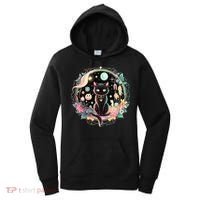 Moon Phases Crystal Witchy Cute Black Cat Kawaii Pastel Goth Women's Hoodie thumb 0