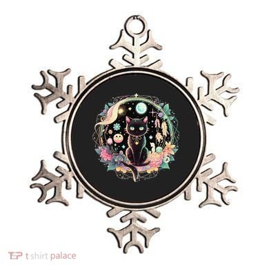 Moon Phases Crystal Witchy Cute Black Cat Kawaii Pastel Goth Ornament