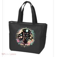 Moon Phases Crystal Witchy Cute Black Cat Kawaii Pastel Goth Tote Bag thumb 3