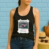 Missing Pet Cool Unique Funny Great White Shark Women's Tank Top thumb 2