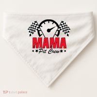 Mama Pit Crew Family Matching Pit Crew Mother's Day Mom Racing USA-Made Doggie Bandana thumb 0