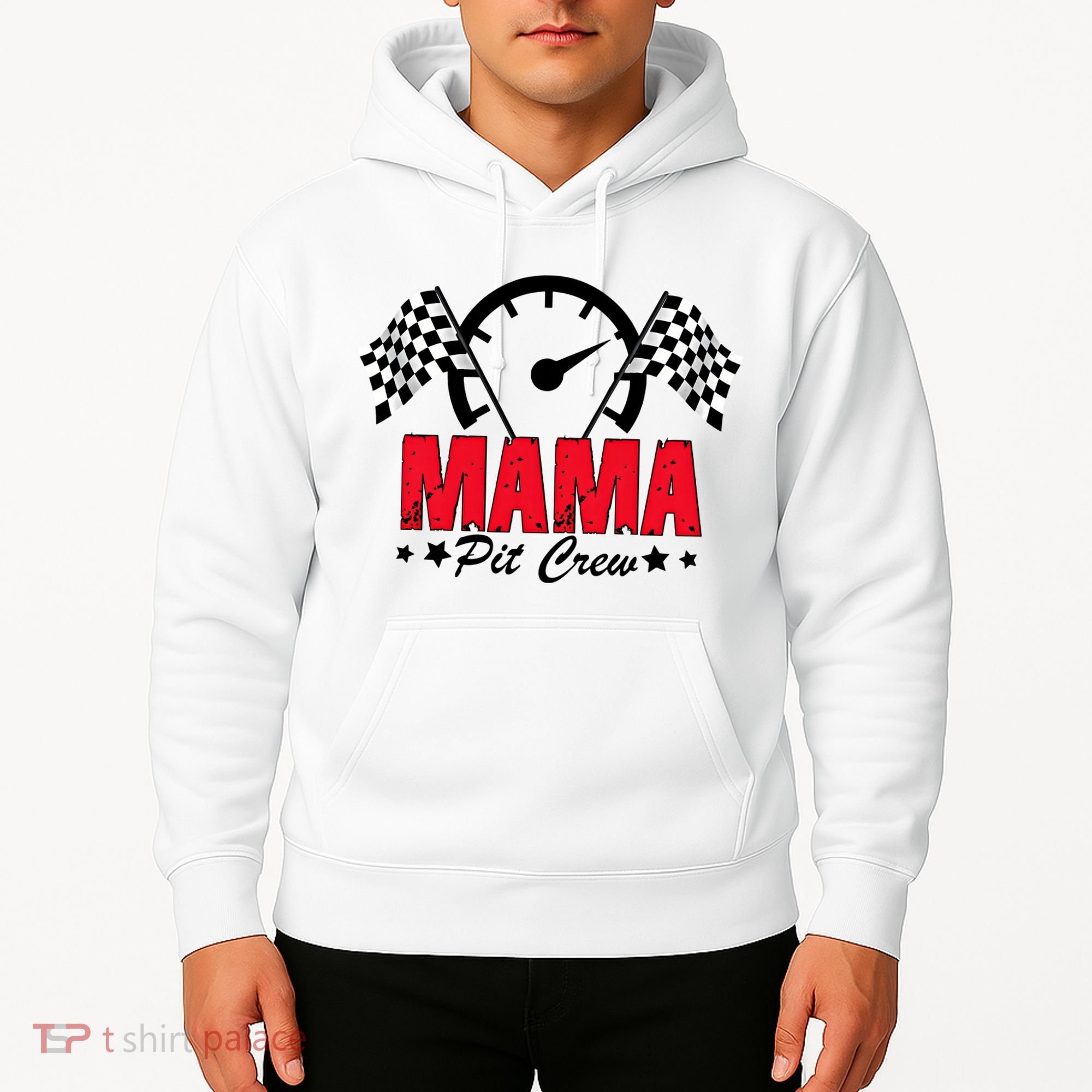 Mama Pit Crew Family Matching Pit Crew Mother's Day Mom Racing Hoodie