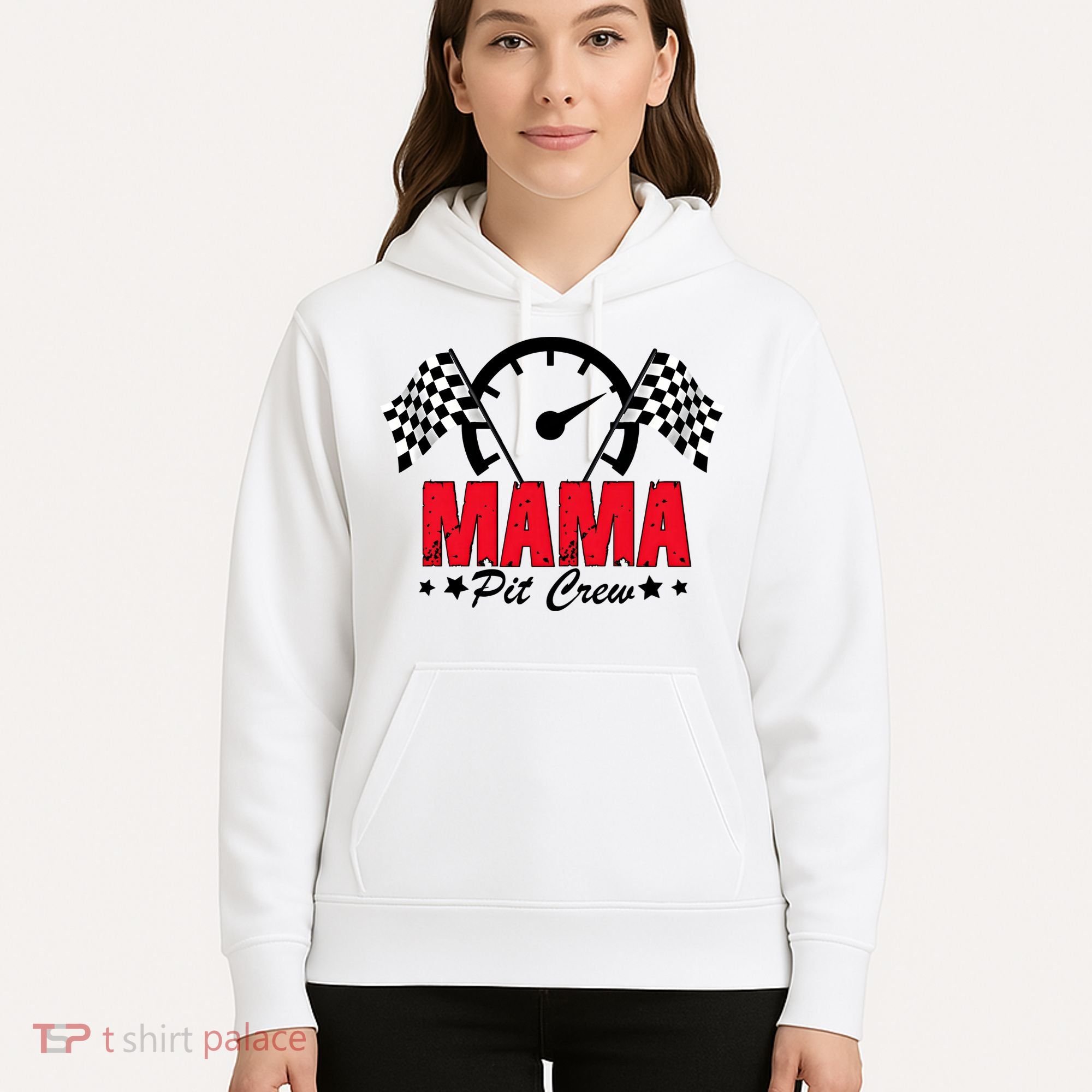 Mama Pit Crew Family Matching Pit Crew Mother's Day Mom Racing Hoodie