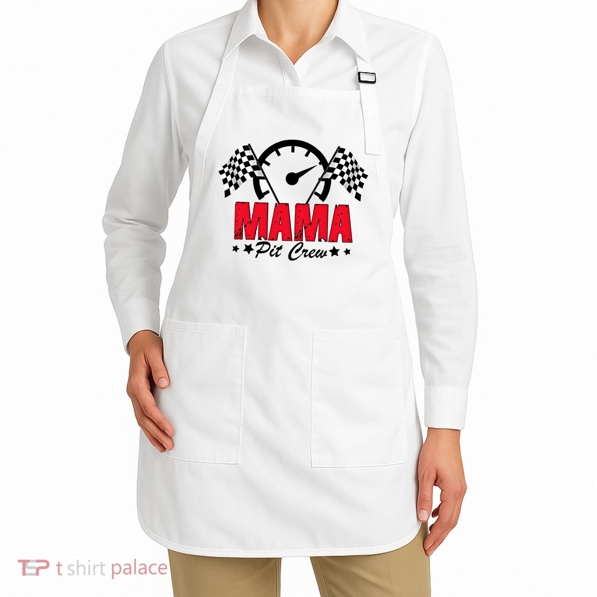 Mama Pit Crew Family Matching Pit Crew Mother's Day Mom Racing Apron