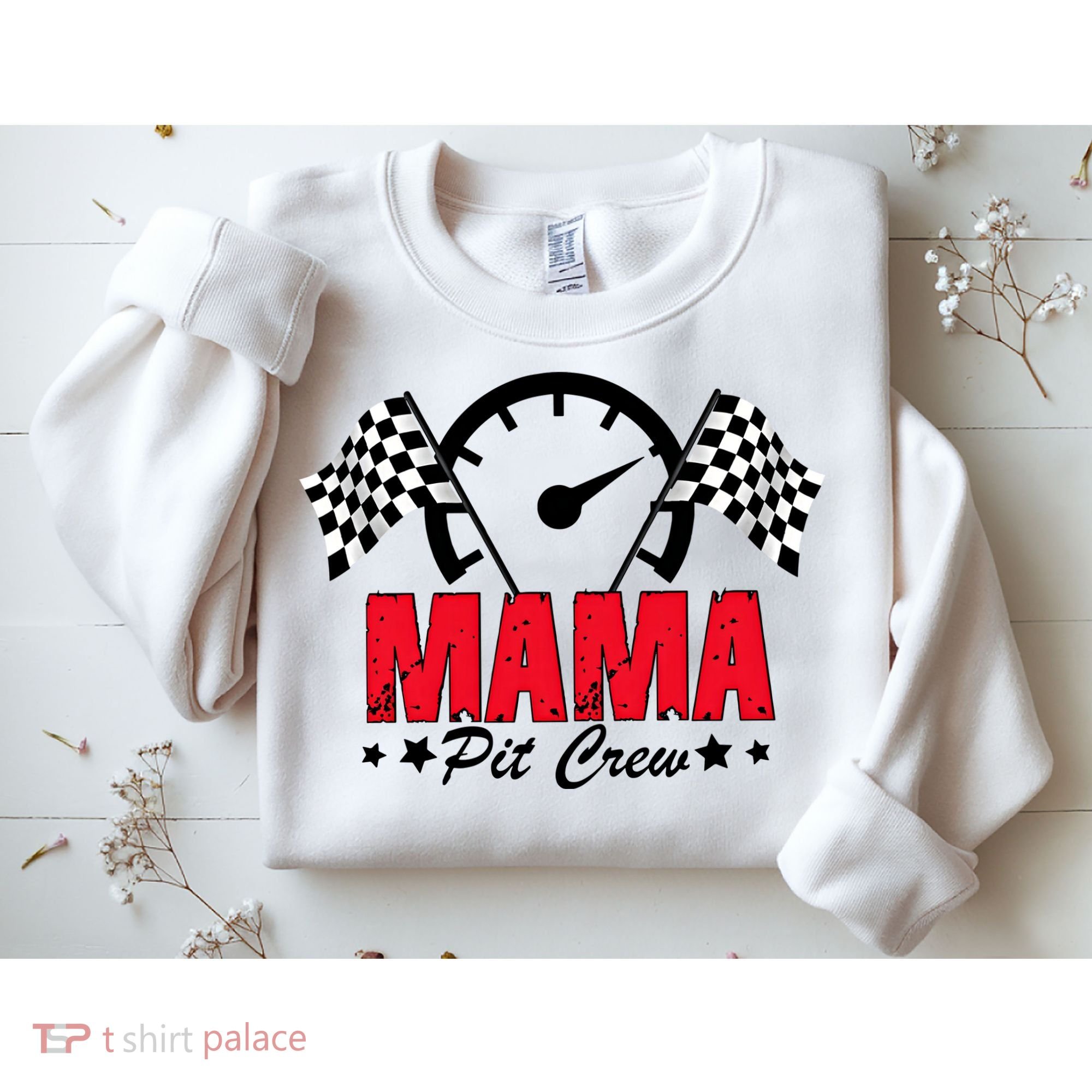 Mama Pit Crew Family Matching Pit Crew Mother's Day Mom Racing Sweatshirt
