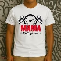 Mama Pit Crew Family Matching Pit Crew Mother's Day Mom Racing T-Shirt thumb 3