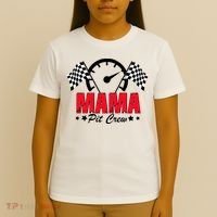 Mama Pit Crew Family Matching Pit Crew Mother's Day Mom Racing T-Shirt thumb 4
