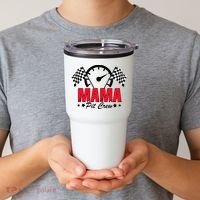 Mama Pit Crew Family Matching Pit Crew Mother's Day Mom Racing Tumbler thumb 2