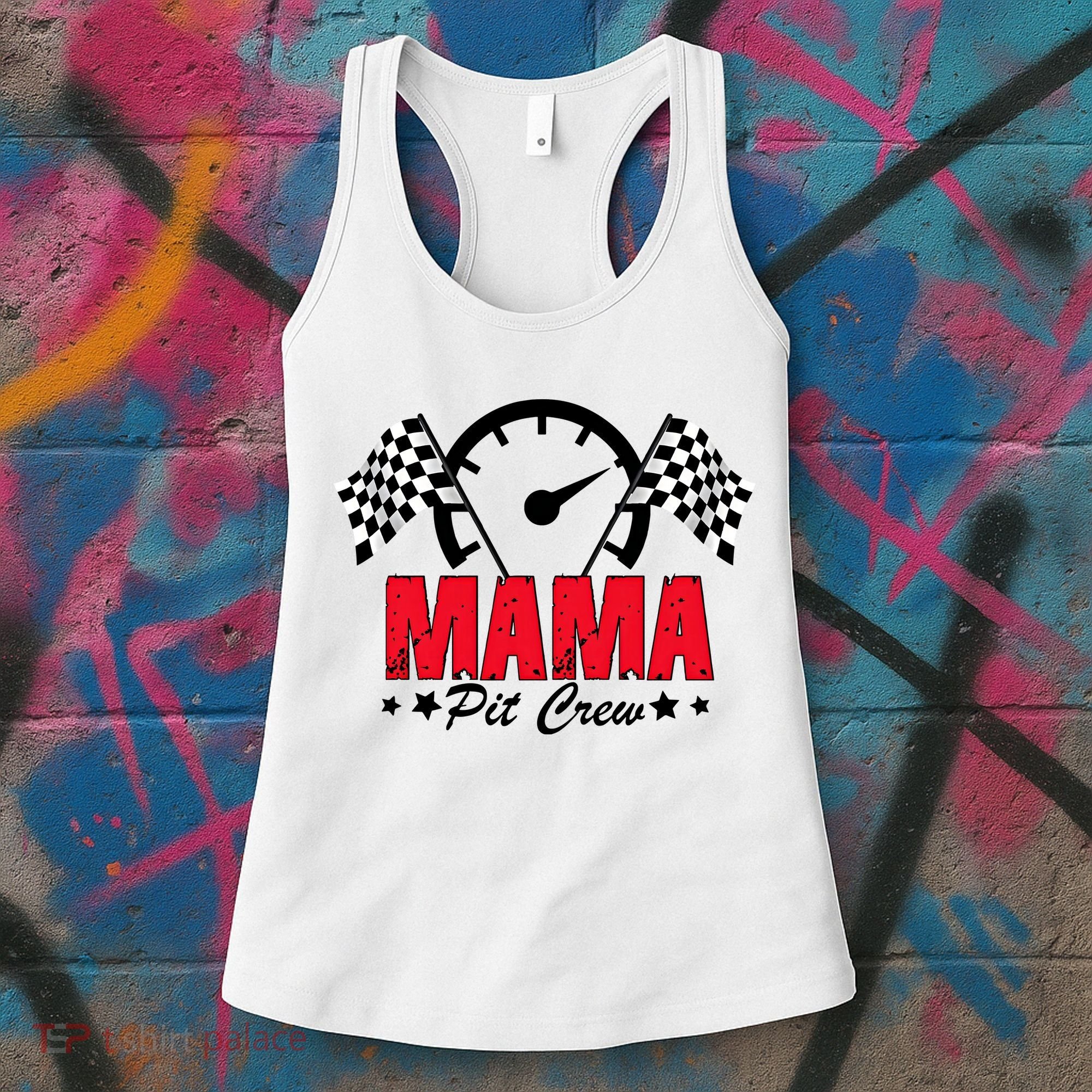 Mama Pit Crew Family Matching Pit Crew Mother's Day Mom Racing Women's Tank Top