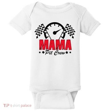 Mama Pit Crew Family Matching Pit Crew Mother's Day Mom Racing Baby Bodysuit