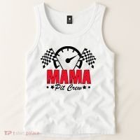 Mama Pit Crew Family Matching Pit Crew Mother's Day Mom Racing Tank Top thumb 2