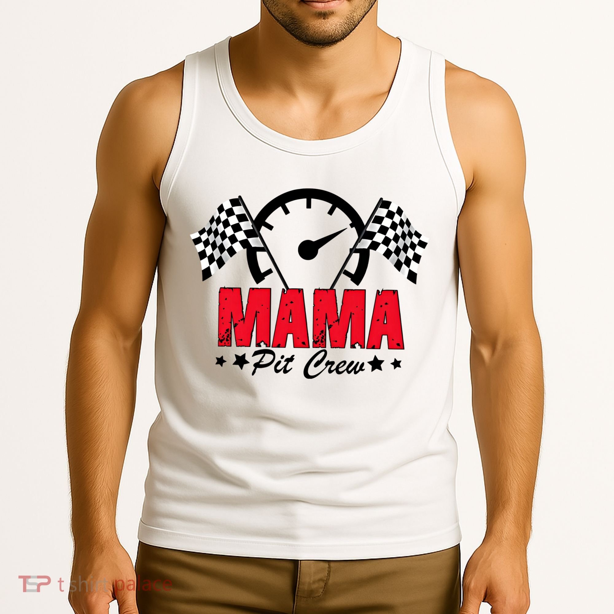 Mama Pit Crew Family Matching Pit Crew Mother's Day Mom Racing Tank Top