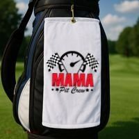 Mama Pit Crew Family Matching Pit Crew Mother's Day Mom Racing Golf Towel thumb 2