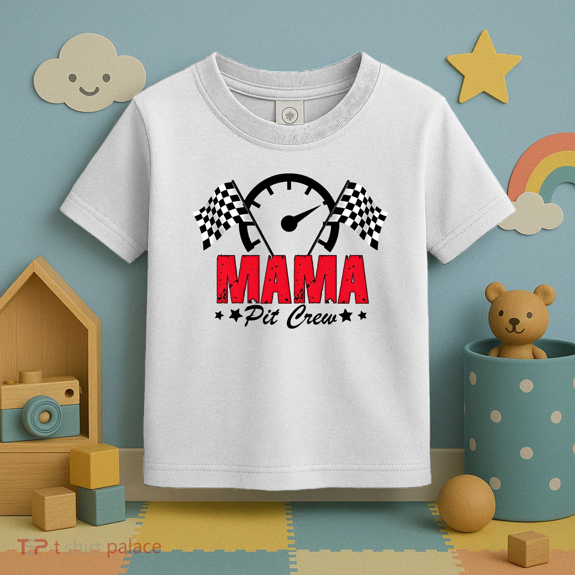 Mama Pit Crew Family Matching Pit Crew Mother's Day Mom Racing Toddler T-Shirt
