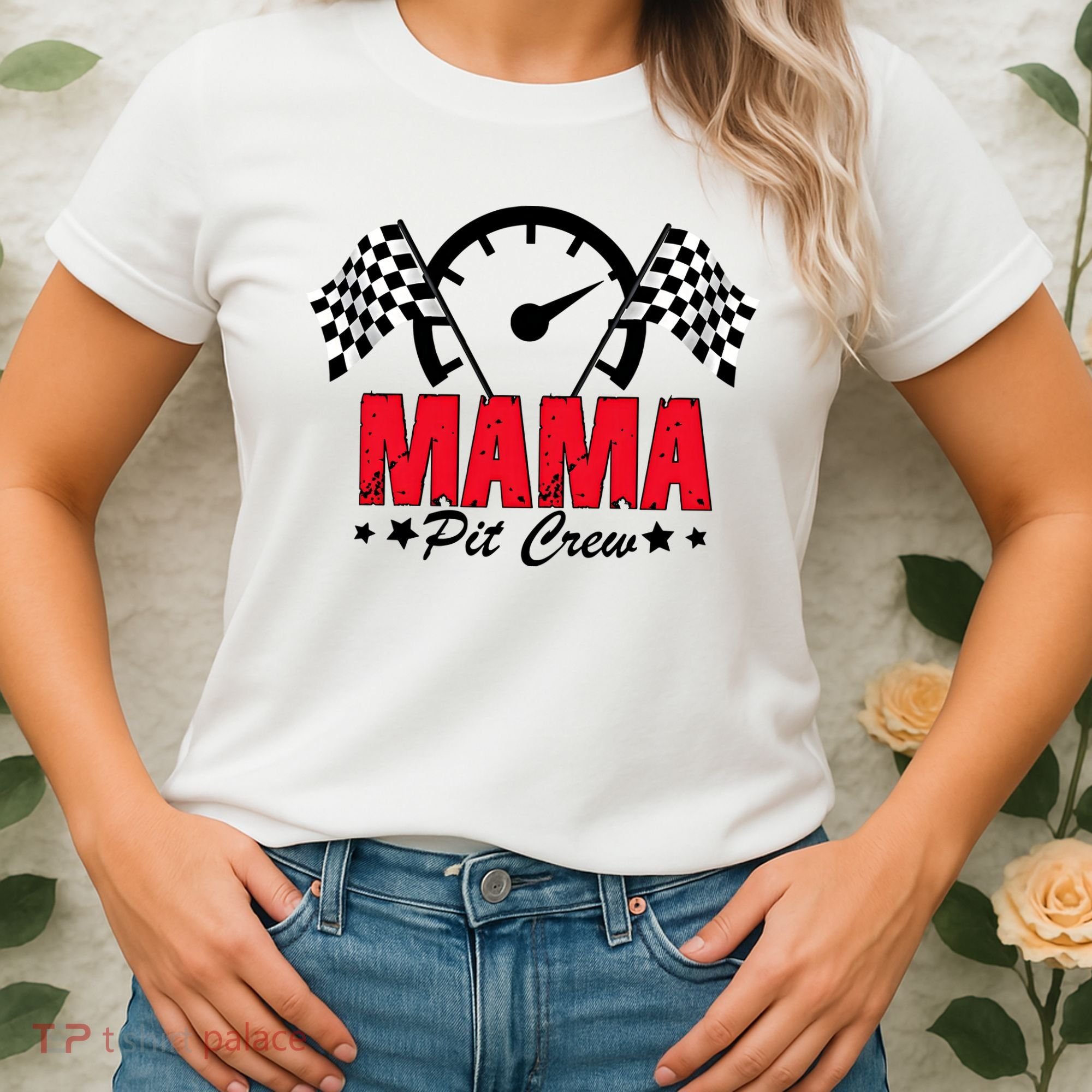 Mama Pit Crew Family Matching Pit Crew Mother's Day Mom Racing Women's T-Shirt