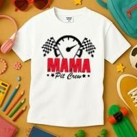 Mama Pit Crew Family Matching Pit Crew Mother's Day Mom Racing Kids T-Shirt thumb 3