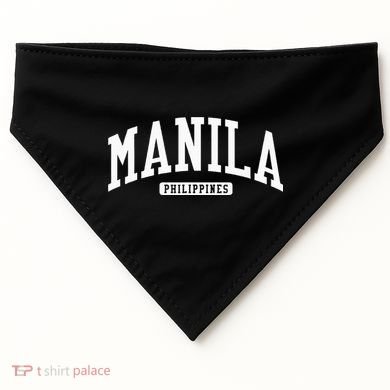 Manila Philippines College University Style USA-Made Doggie Bandana