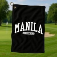 Manila Philippines College University Style Golf Towel thumb 1