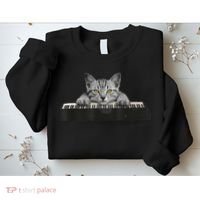 Musician Piano Cat T For Music Lovers Sweatshirt thumb 2