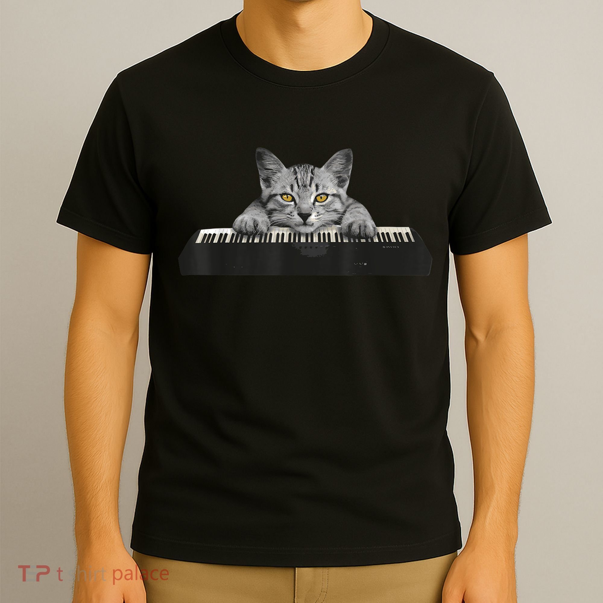 Musician Piano Cat T For Music Lovers T-Shirt