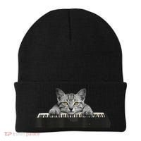 Musician Piano Cat T For Music Lovers Beanie thumb 0