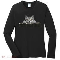 Musician Piano Cat T For Music Lovers Women's Long Sleeve Shirt thumb 0