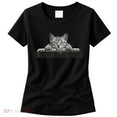 Musician Piano Cat T For Music Lovers Women's T-Shirt