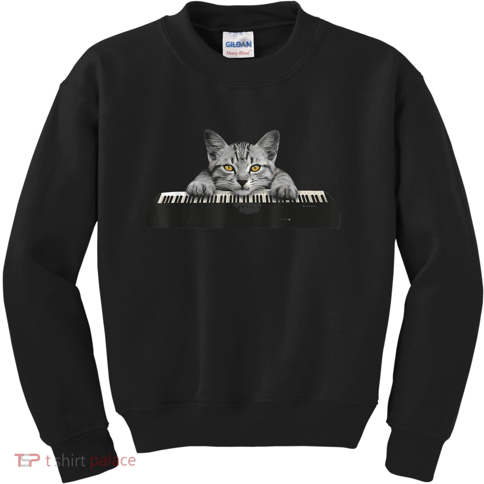Musician Piano Cat T For Music Lovers Kids Sweatshirt