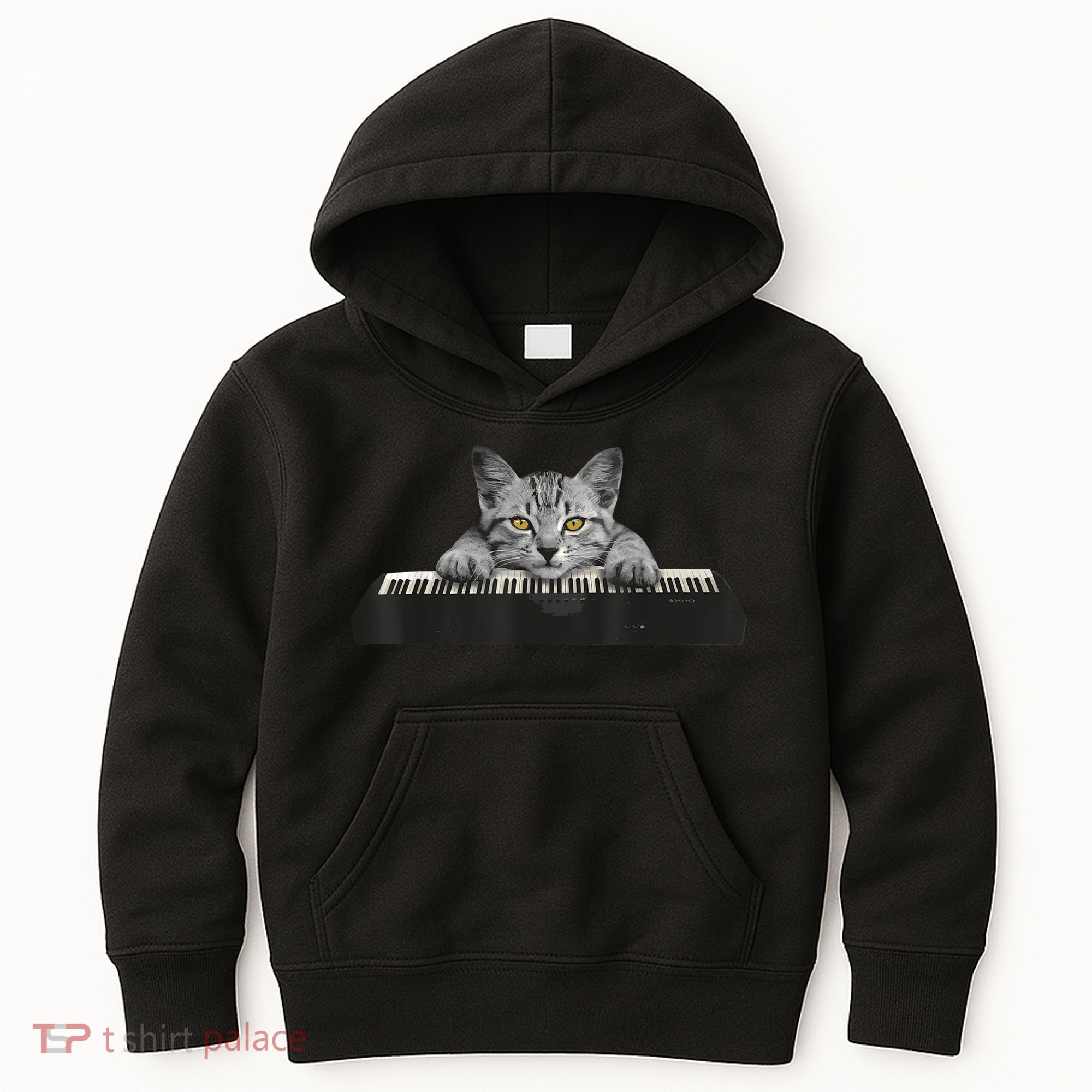 Musician Piano Cat T For Music Lovers Kids Hoodie