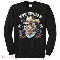 Meowdy Partner Cat Cowboy Hat Howdy Funny Country Western Sweatshirt thumb 0