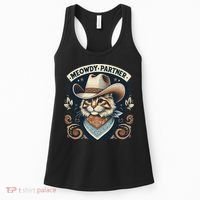 Meowdy Partner Cat Cowboy Hat Howdy Funny Country Western Women's Tank Top thumb 0