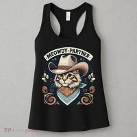 Meowdy Partner Cat Cowboy Hat Howdy Funny Country Western Women's Tank Top thumb 3