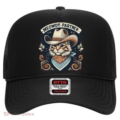 Meowdy Partner Cat Cowboy Hat Howdy Funny Country Western Hat