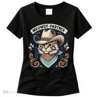 Meowdy Partner Cat Cowboy Hat Howdy Funny Country Western Women's T-Shirt thumb 0