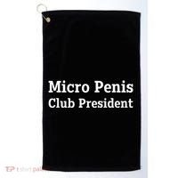 Micro Penis Club President Joke Golf Towel thumb 0