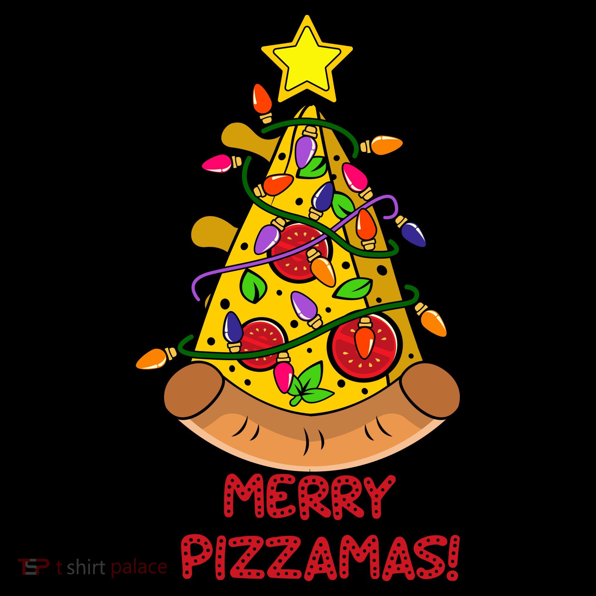 Merry Pizzamas Christmas Pizza Lover Gift Backpack
