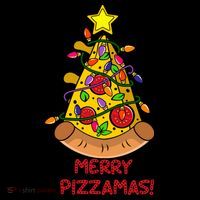 Merry Pizzamas Christmas Pizza Lover Gift Coaster thumb 2