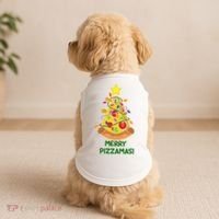 Merry Pizzamas Christmas Pizza Lover Gift Doggie Tank thumb 2