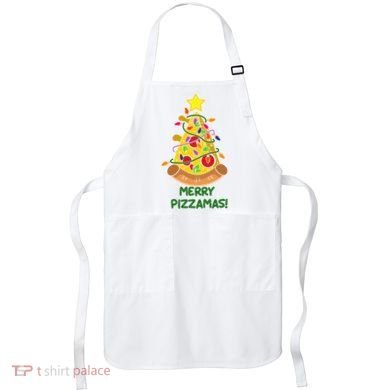 Merry Pizzamas Christmas Pizza Lover Gift Apron