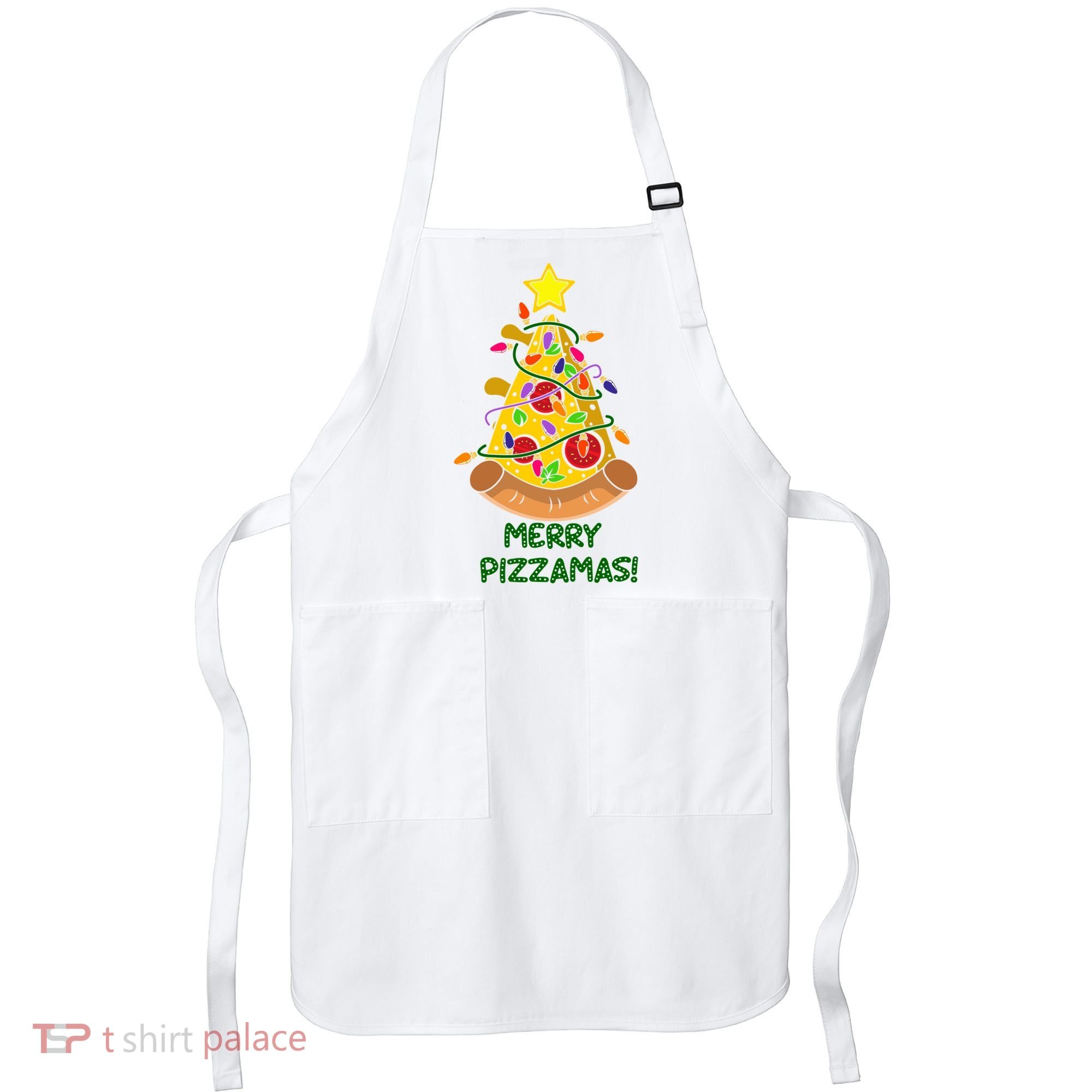 Merry Pizzamas Christmas Pizza Lover Gift Apron