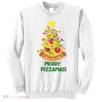Merry Pizzamas Christmas Pizza Lover Gift Sweatshirt thumb 0