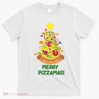 Merry Pizzamas Christmas Pizza Lover Gift T-Shirt thumb 0
