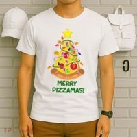 Merry Pizzamas Christmas Pizza Lover Gift T-Shirt thumb 6